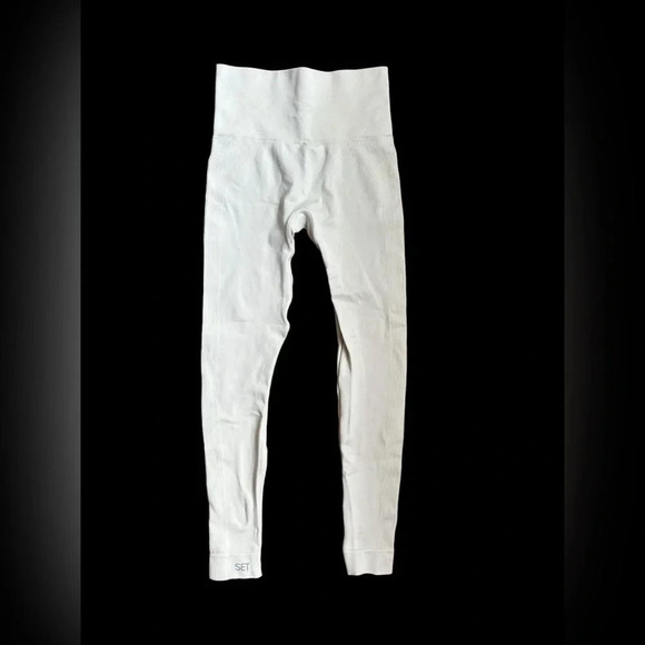 SET Active Seamless SCULPTFLEX Leggings Light Beige Size XS High Rise - Picture 3 of 7